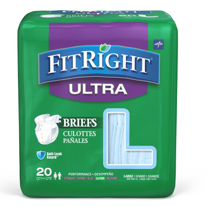 FitRight Ultra Incontinence Briefs - 20 Count