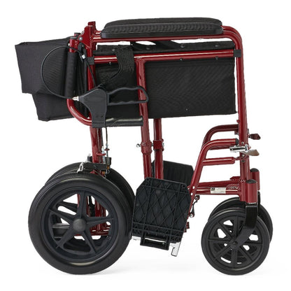 Basic Aluminum Transport Chair with 12" Wheels