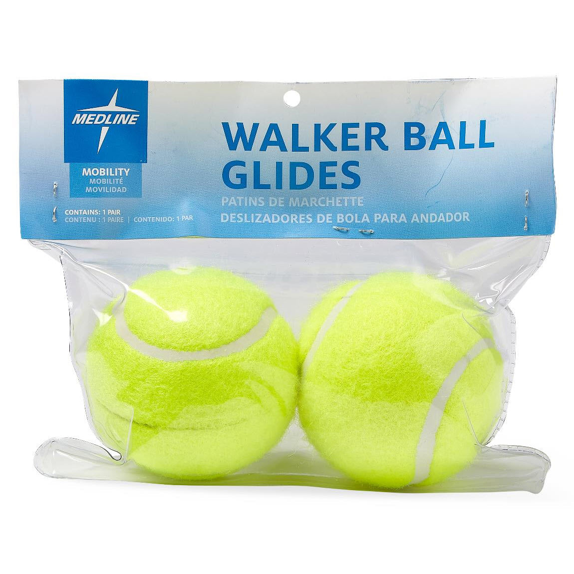 Medline Walker Tennis Ball Glides - 6 pairs (12 total)