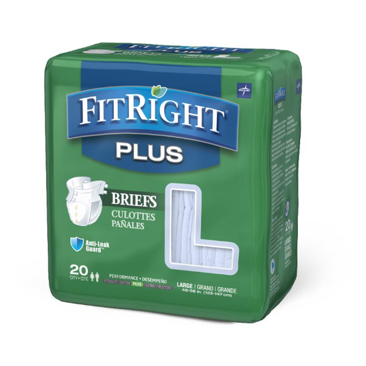 FitRight Plus Incontinence Briefs - 20 Count